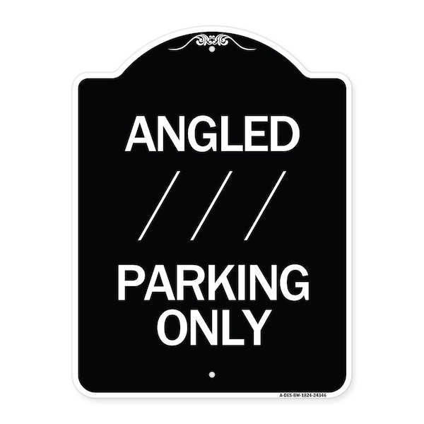 Signmission Angle Parking W/ Bidirectional Arrow 1 Heavy-Gauge Aluminum Sign, 24" x 18", BW-1824-24346 A-DES-BW-1824-24346 - main